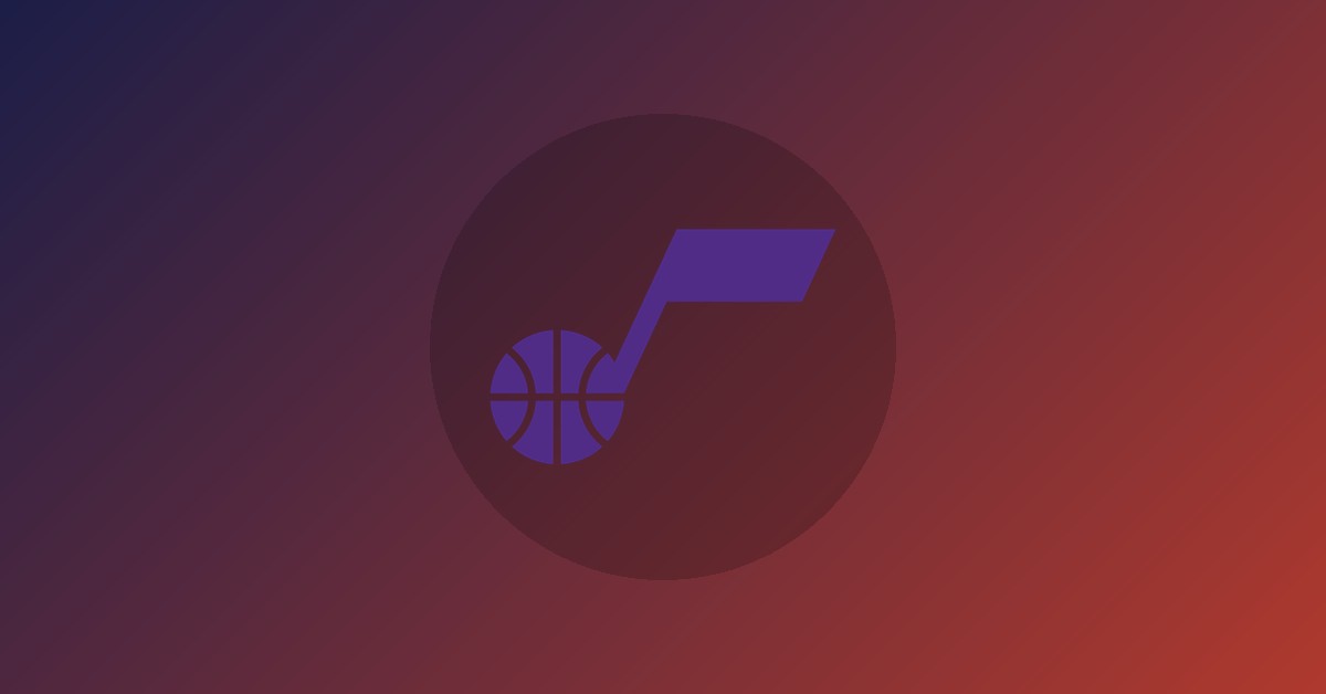 Utah Jazz logo on gradient background