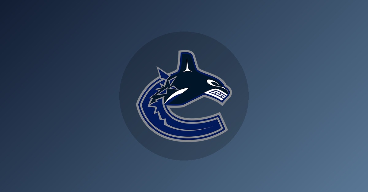 Vancouver Canucks logo on gradient background