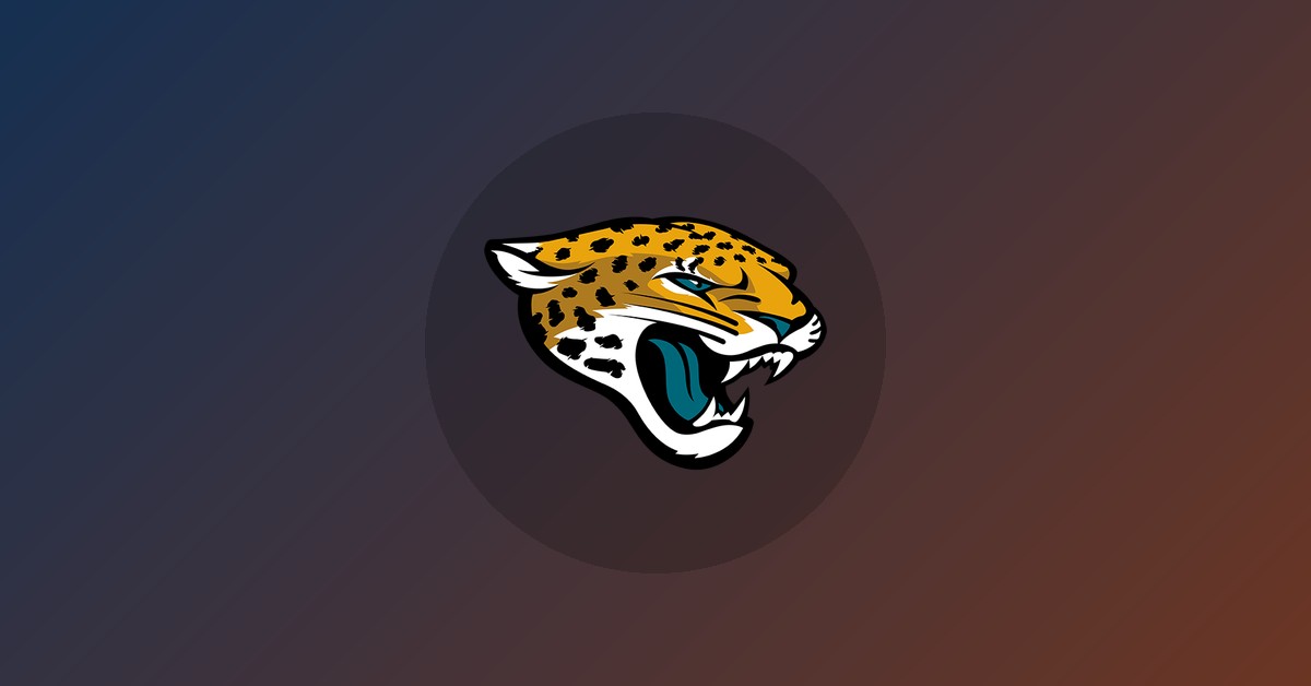 Jacksonville Jaguars logo on gradient background
