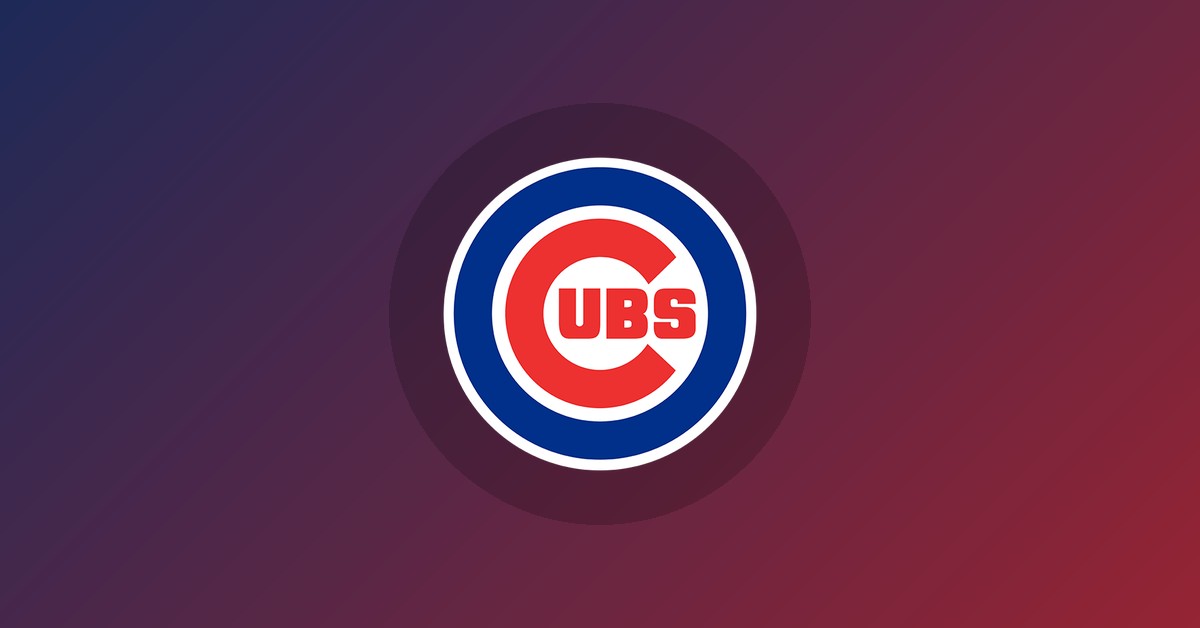 Chicago Cubs logo on gradient background