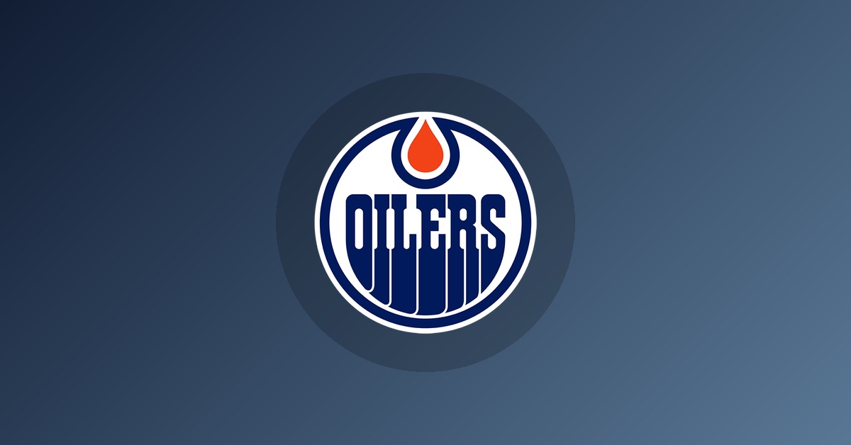 Edmonton Oilers logo on gradient background