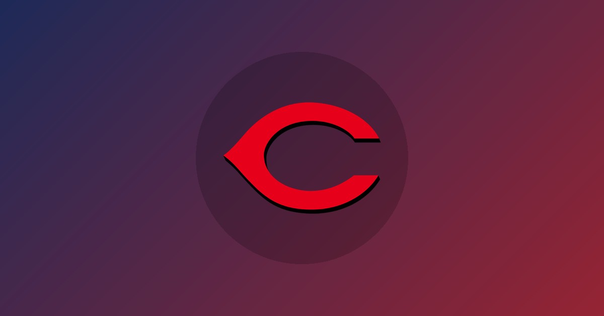 Cincinnati Reds logo on gradient background