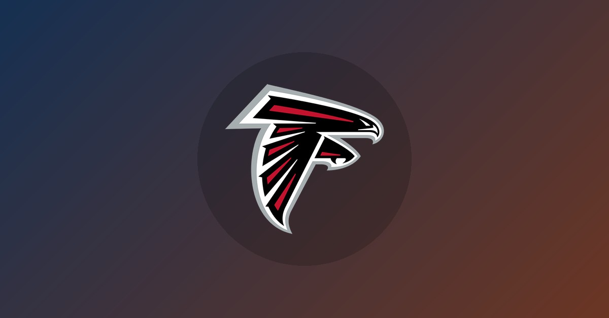 Atlanta Falcons logo on gradient background
