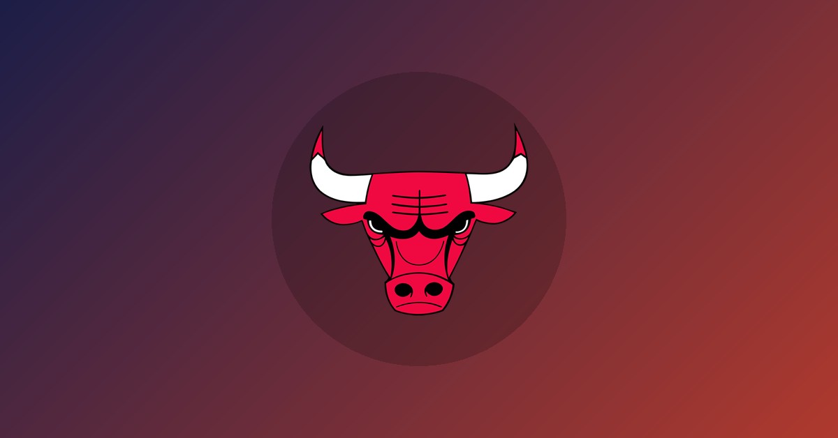 Chicago Bulls logo on gradient background