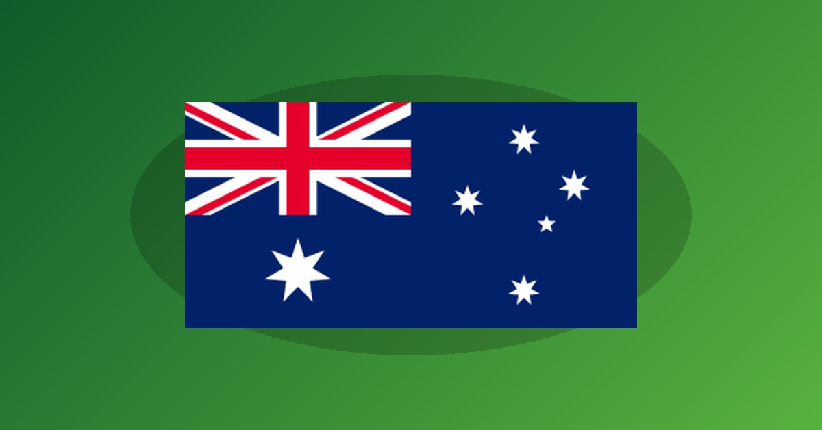 Australia flag on gradient background