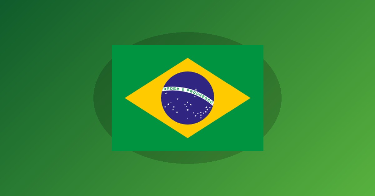 Brazil flag on gradient background