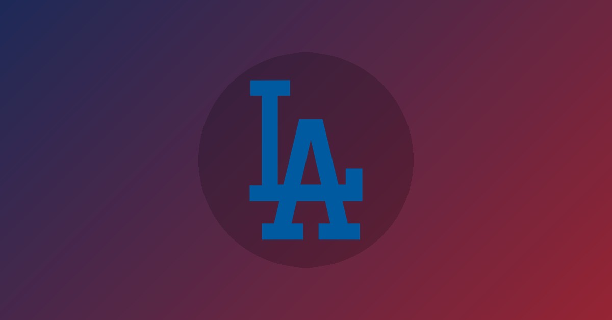 Los Angeles Dodgers logo on gradient background