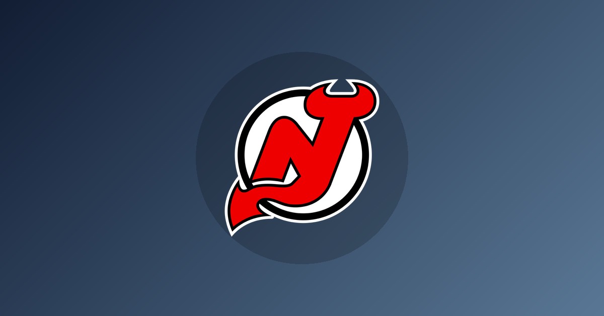 New Jersey Devils logo on gradient background