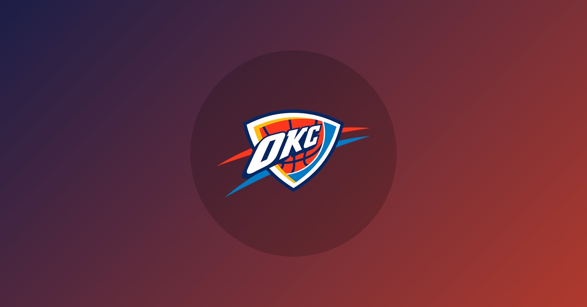 Oklahoma City Thunder logo on gradient background