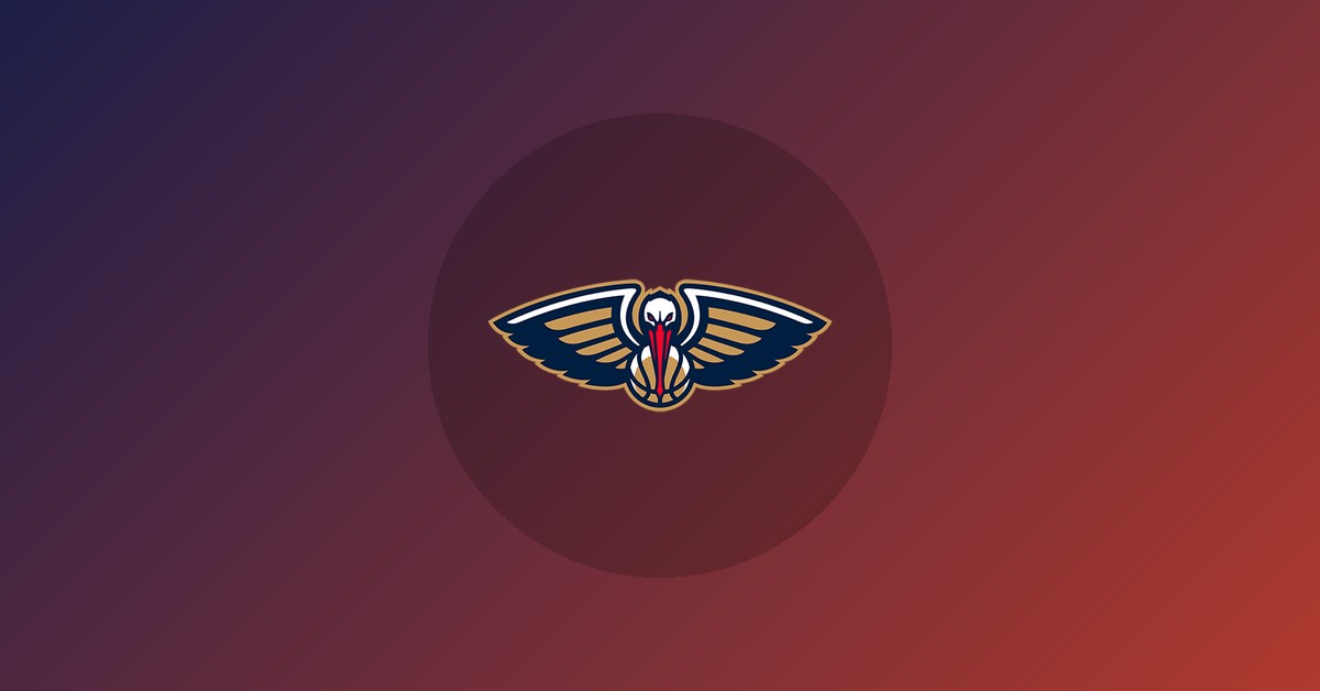 New Orleans Pelicans logo on gradient background