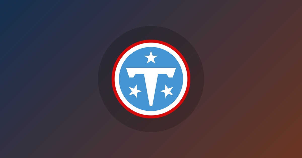 Tennessee Titans logo on gradient background