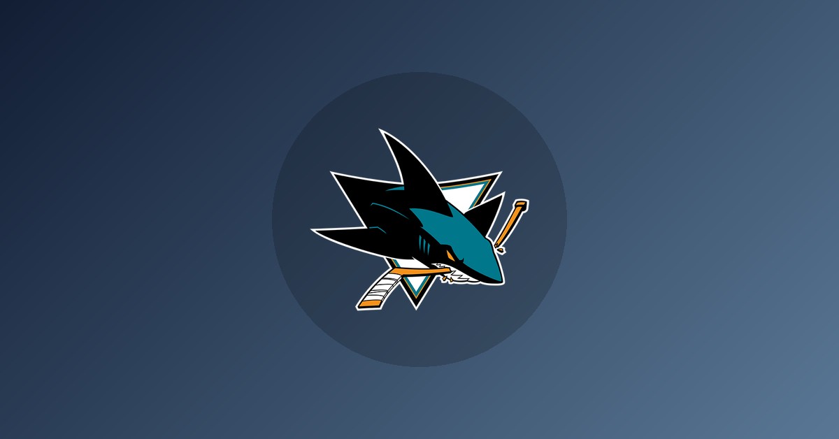 San Jose Sharks logo on gradient background