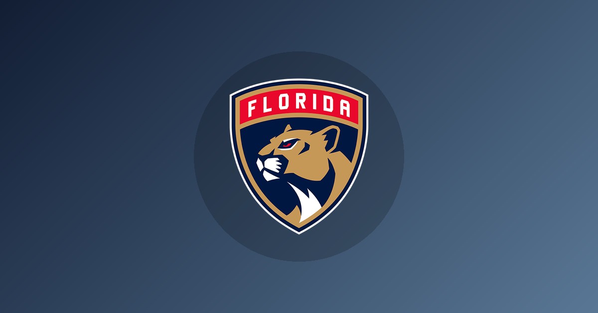 Florida Panthers logo on gradient background