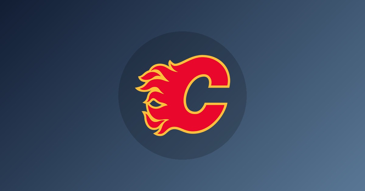 Calgary Flames logo on gradient background
